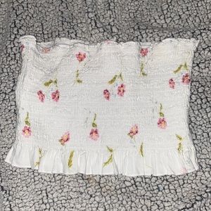 Floral print tube top